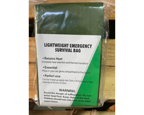 Аварийное спасательное одеяло Emergency Bag (олива)